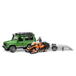 Land Rover Defender + snowmobil+sofer 02594x